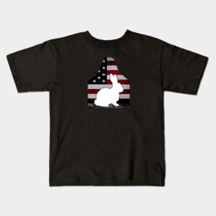 American Flag Ear Tag - Show Rabbit - NOT FOR RESALE WITHOUT PERMISSION Kids T-Shirt